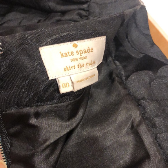 Kate Spade Black Mini Skirt/ Floral - Picture 8 of 15
